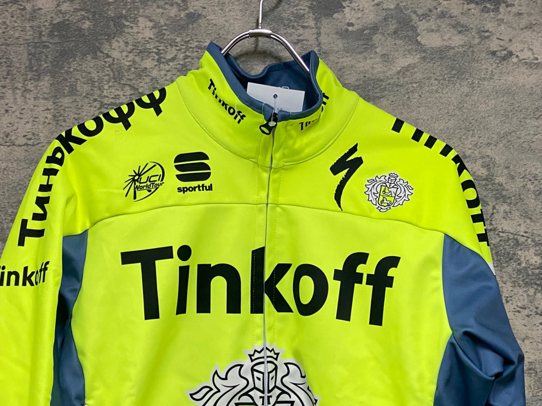 KJ868 スポーツフル sportful 裏起毛 長袖 サイクルジャケット 黄 L TINKOFF ※汚れ