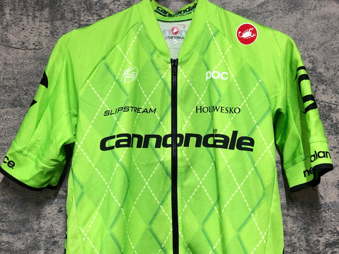 KD666 カステリ CASTELLI 半袖 サイクルジャージ 緑 M CANNONDALE