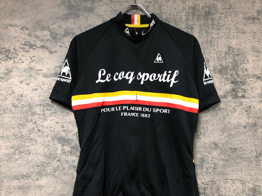 JW431 ルコックスポルティフ le coq sportif 半袖サイクルジャージ 黒 L