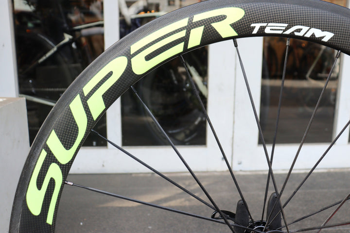スーパーチーム SUPER TEAM 50mm カーボン クリンチャー ホイールセット シマノ11/12S 【横浜店】
