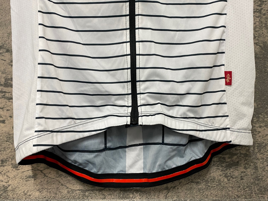 JH574 シーガー SIGR WHITE HORIZON レディース 半袖 サイクルジャージ 白紺