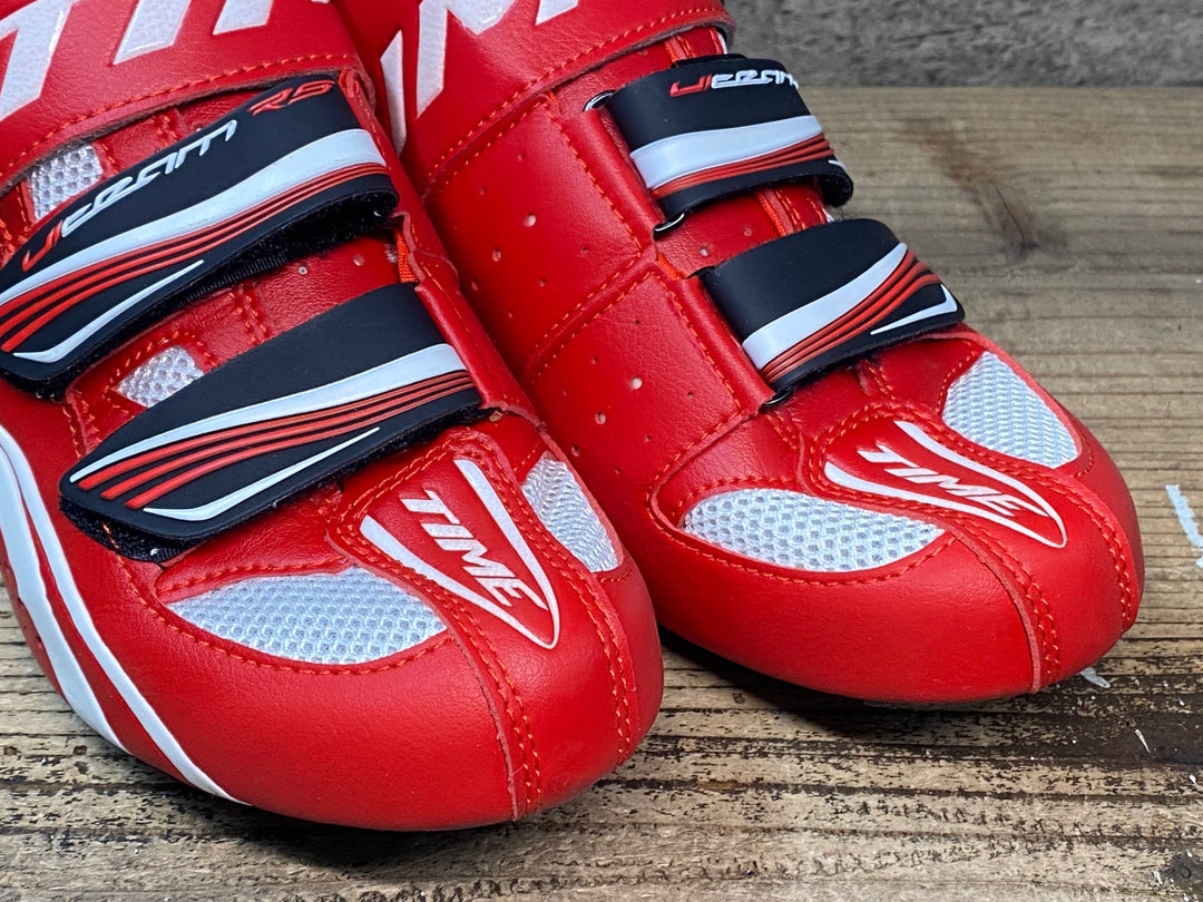 JR490 タイム TIME ULTEAM RS CARBON ビンディングシューズ 赤 EU41.5