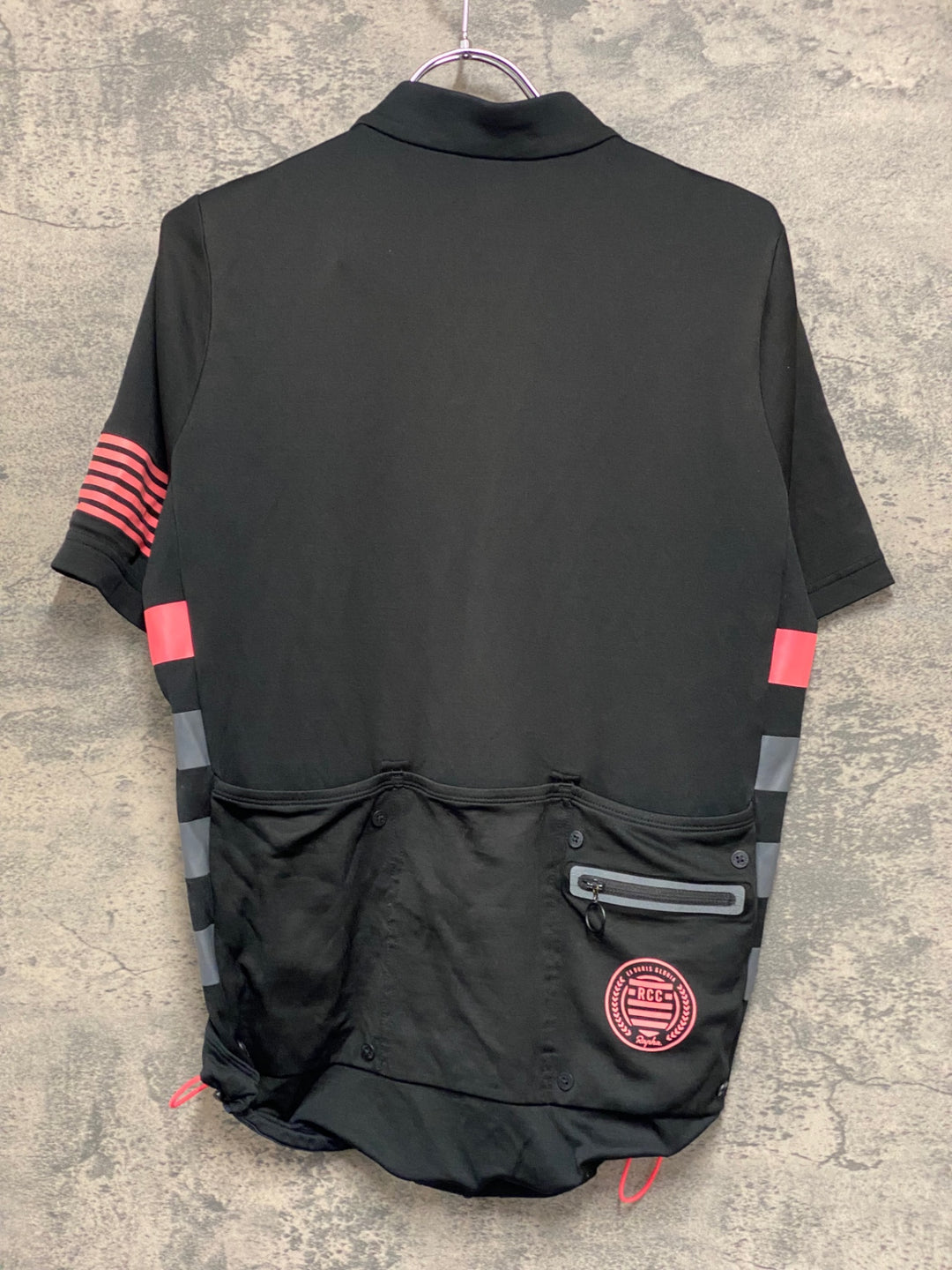 JV263 ラファ Rapha MEN'S CLASSIC JERSEY RCC 半袖 サイクルジャージ 黒 L ※チャック破損