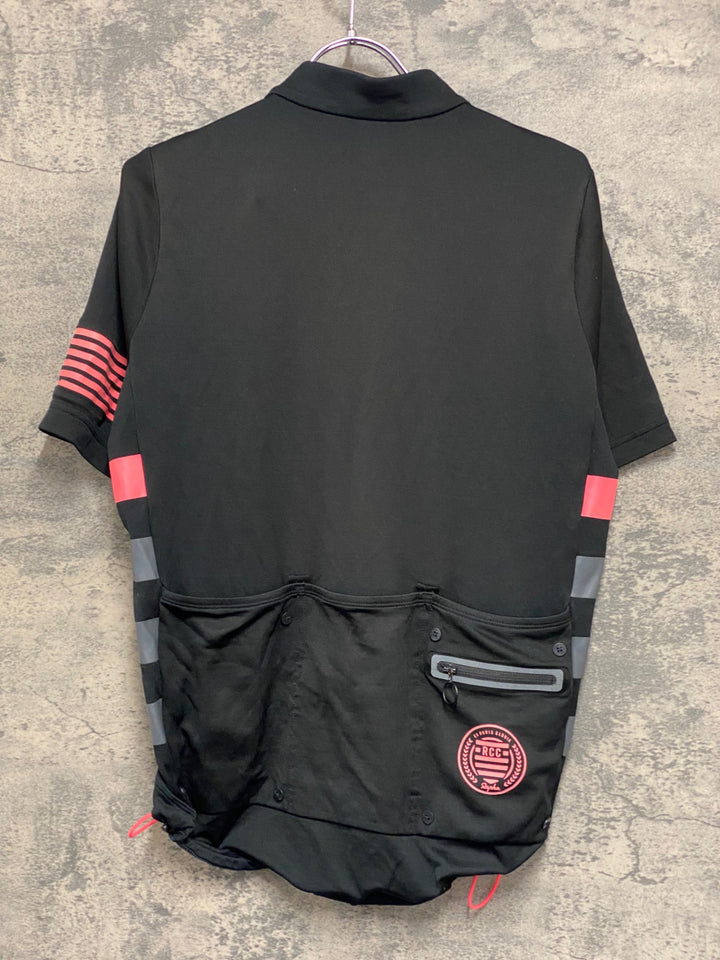 JV263 ラファ Rapha MEN'S CLASSIC JERSEY RCC 半袖 サイクルジャージ 黒 L ※チャック破損