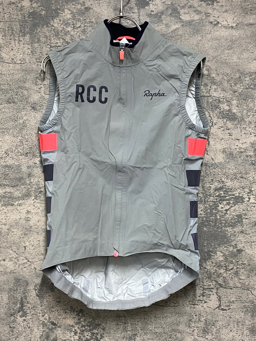 JW051 ラファ Rapha RCC PRO TEAM RAIN GILET サイクルベスト ジレ グレー M