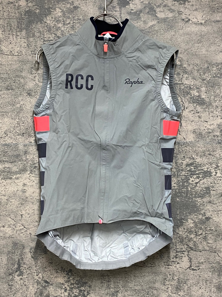 JW051 ラファ Rapha RCC PRO TEAM RAIN GILET サイクルベスト ジレ グレー M