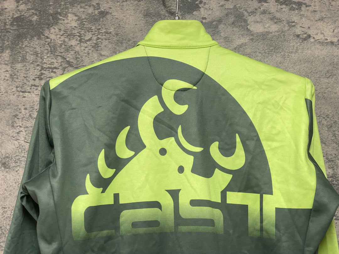 KB262 カステリ CASTELLI 長袖 サイクルジャージ 緑 S ※擦れ