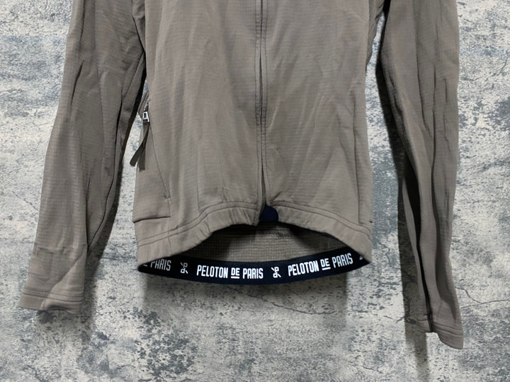 KB615 プロトンドパリ Peloton de Paris AVONTURIER MERINO LS JERSEY 長袖 サイクルジャージ ブラウン XS 裏起毛