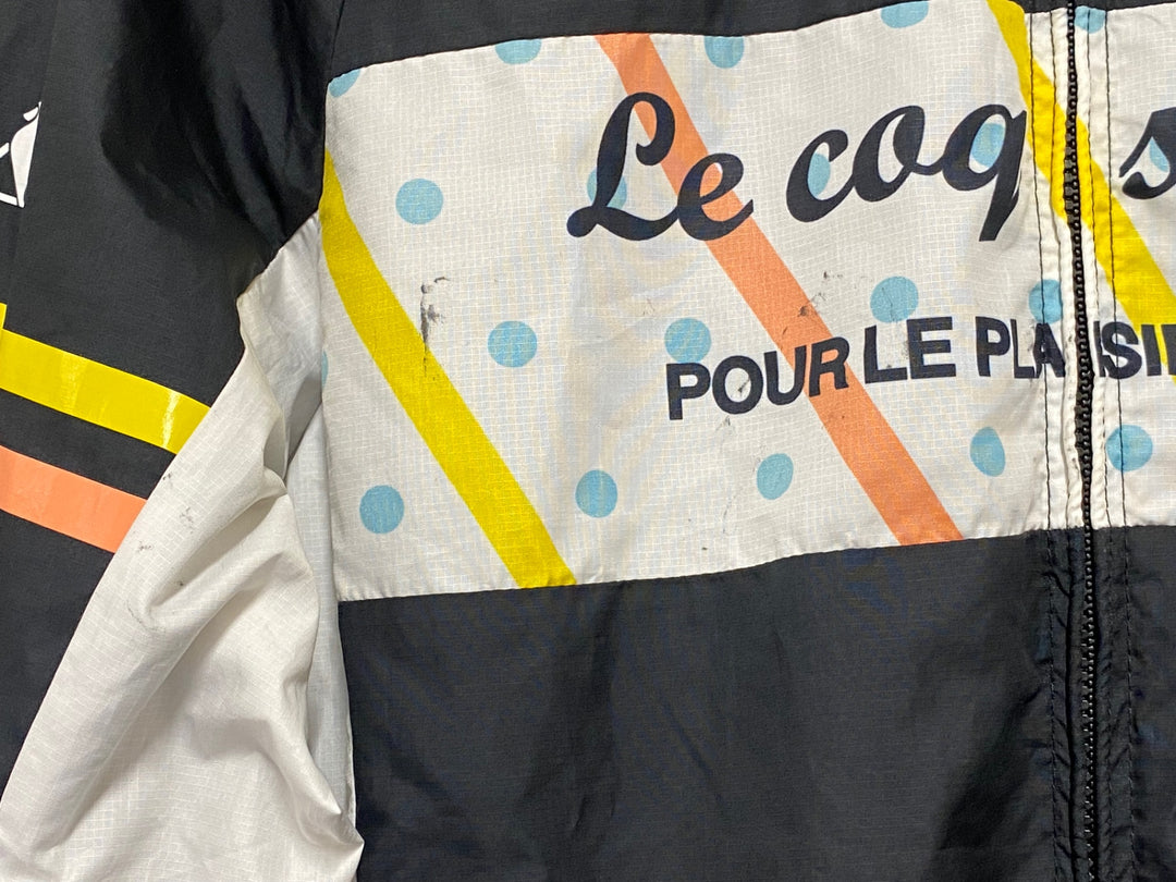 KN730 ルコックスポルティフ le coq sportif 長袖 ウィンドブレーカー 白黒 L