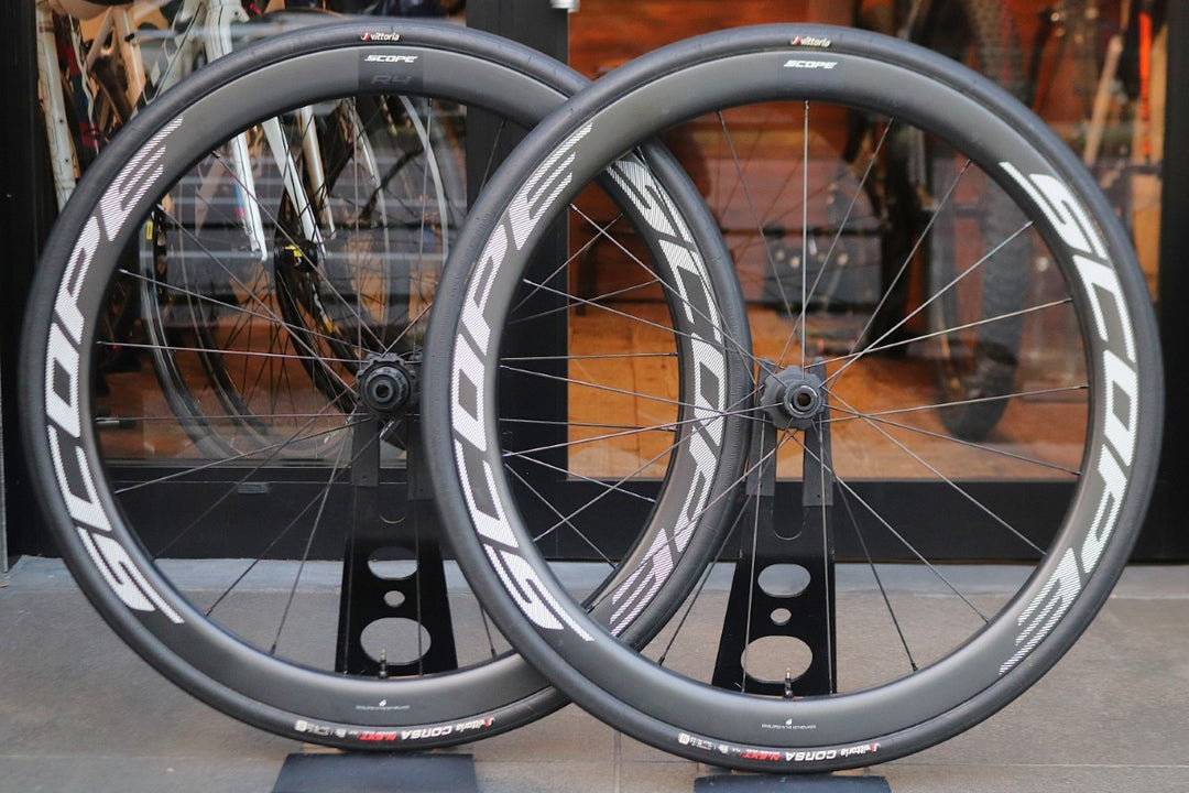 スコープ SCOPE R4 DISC カーボン チューブレスレディ ホイールセット シマノ12/11S ワイドリム 21C 【東京南麻布店】
