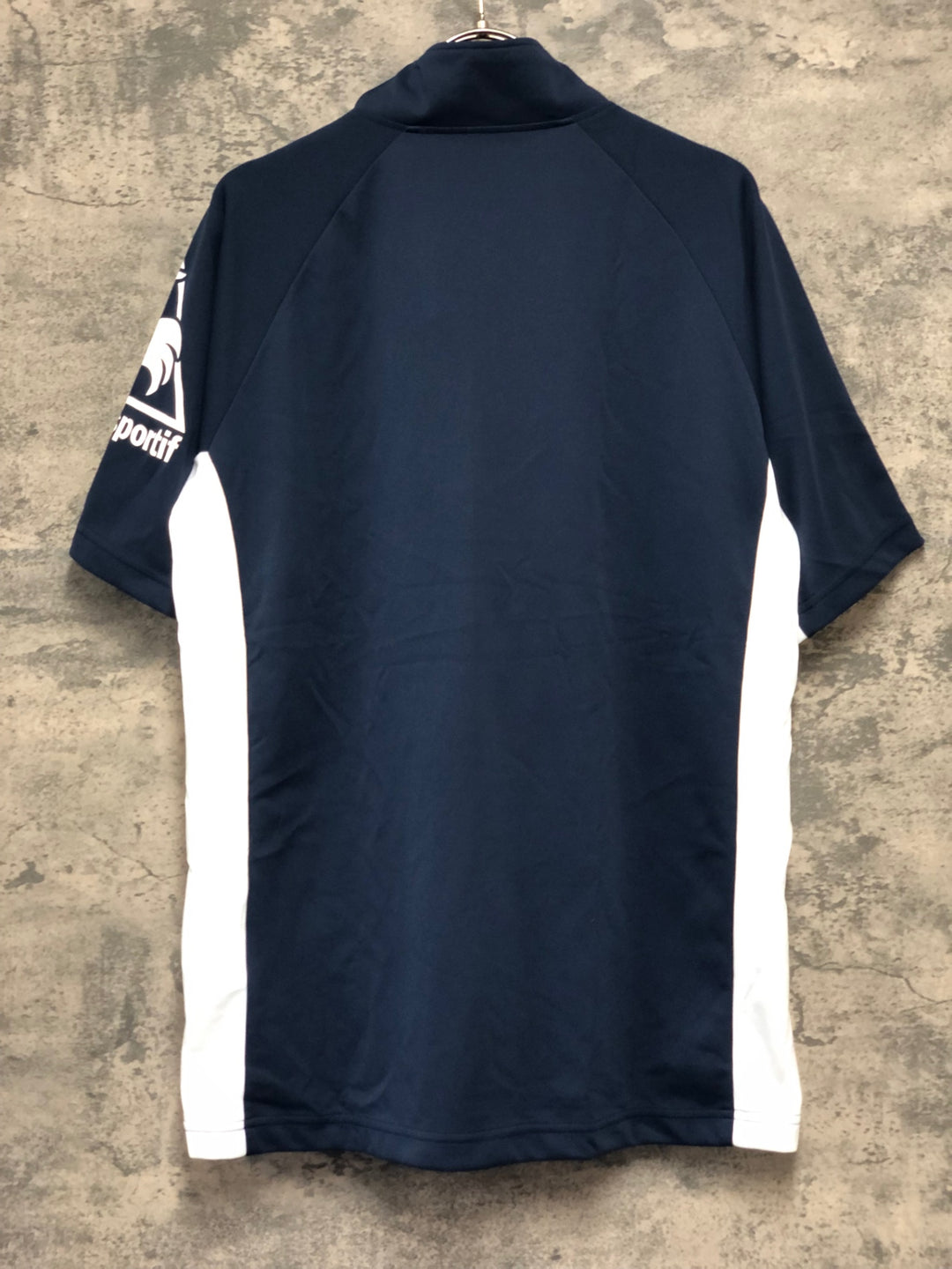 KK452 ルコックスポルティフ le coq sportif 半袖 サイクルジャージ 紺 O