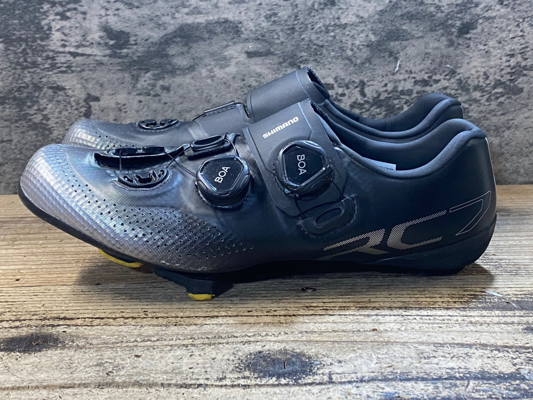 JW933 シマノ SHIMANO PC7 SHRC702M WIDE ビンディングシューズ 3穴 BOA シルバー 黒 EU41