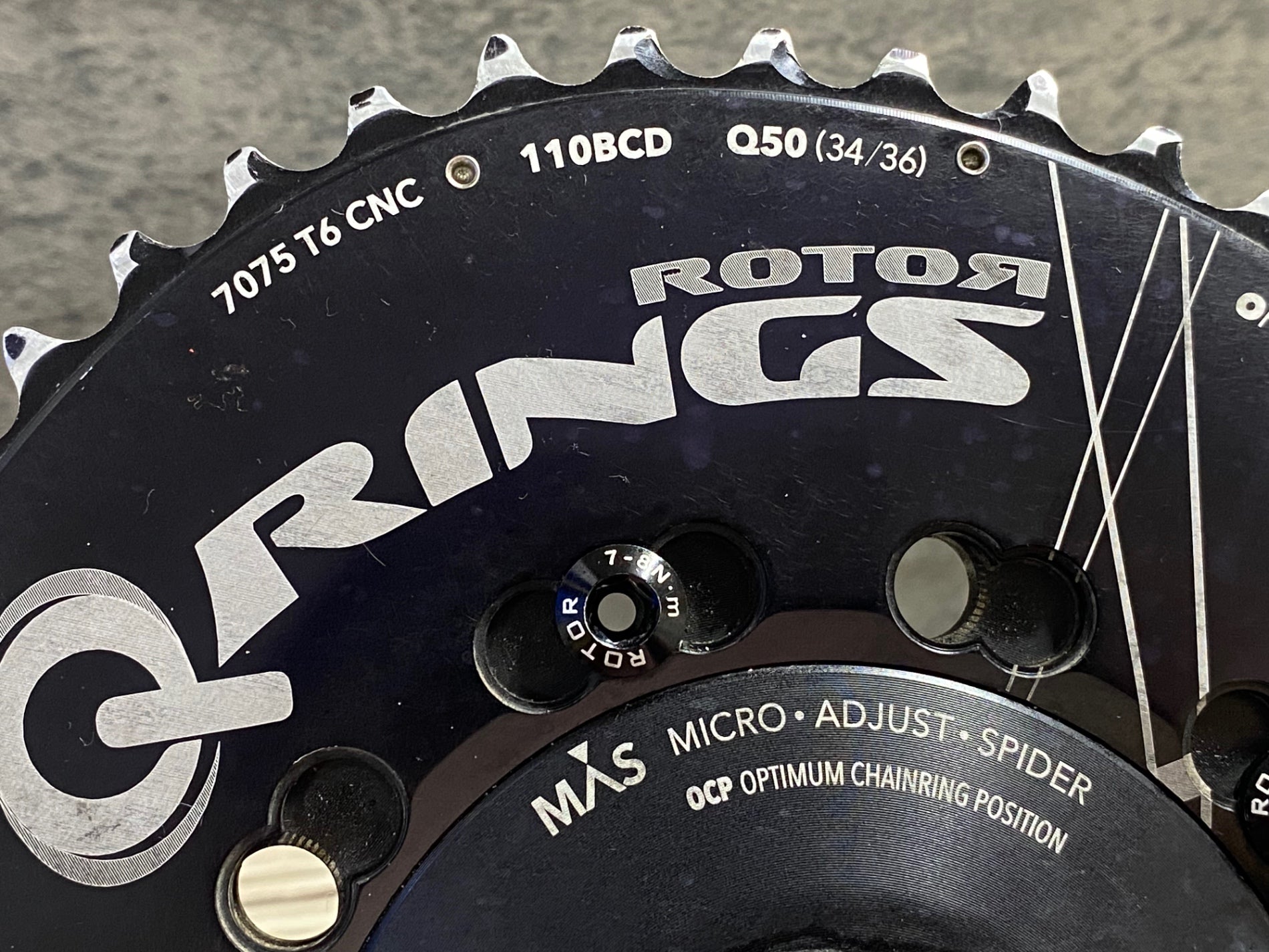 JZ315 ローター ROTOR 3D+ クランクセット 50/36T 170mm 楕円チェーン
