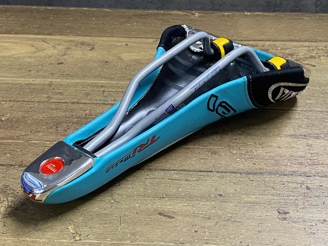 KJ651 セライタリア SELLE ITALIA TRIMATIC サドル MANGANESEレール 青