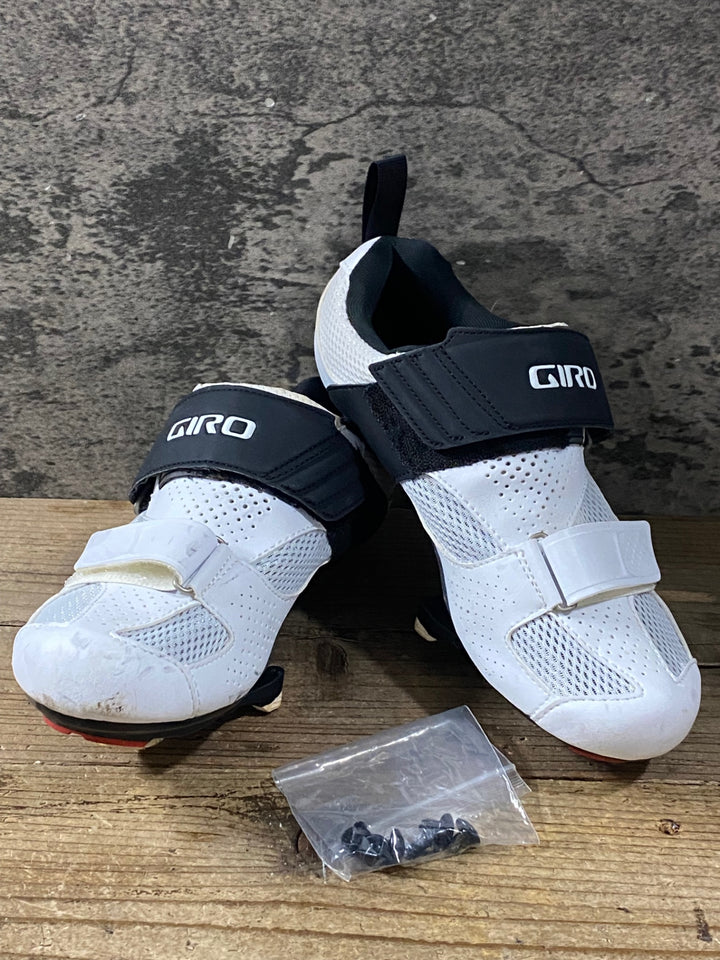 KK362 ジロ GIRO INCITER TRI ビンディングシューズ 白 3穴 EU39
