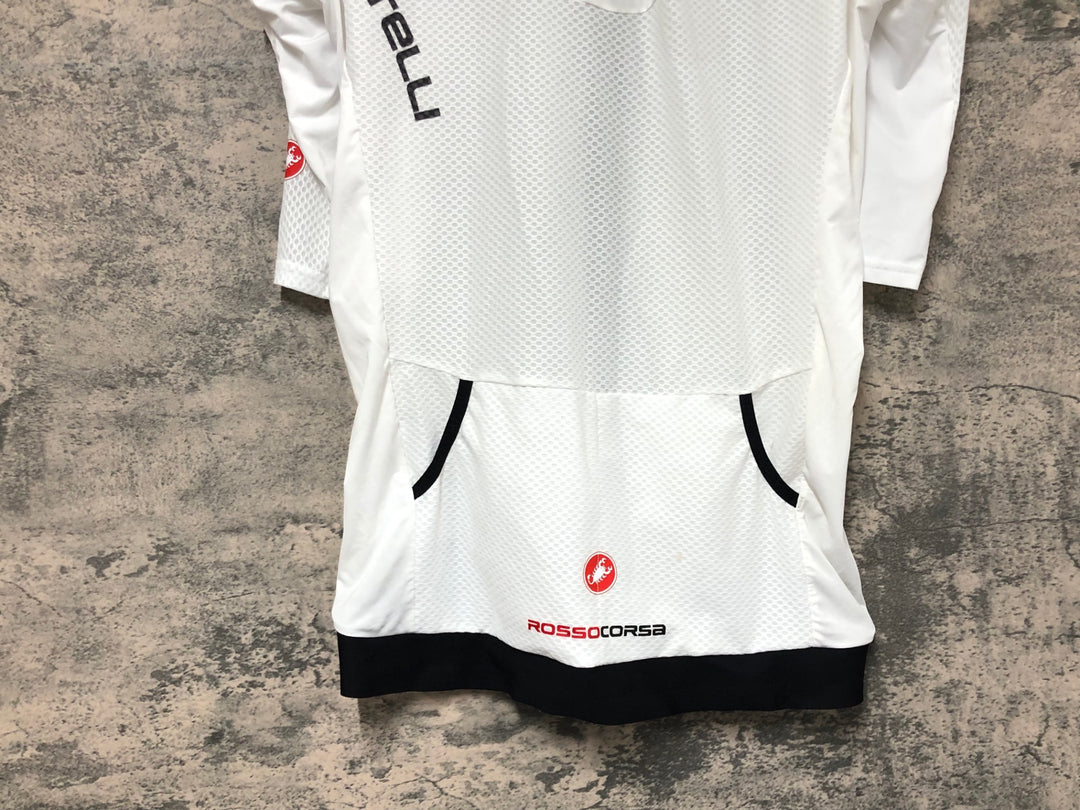 JW514 カステリ CASTELLI ロッソコルサ ROSSO CORSA 七分丈 サイクルジャージ 白 3XL