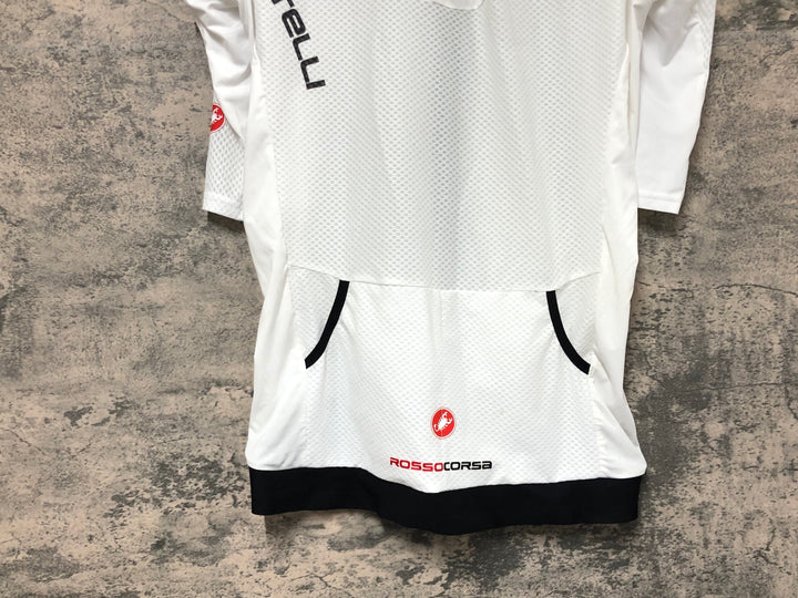 JW514 カステリ CASTELLI ロッソコルサ ROSSO CORSA 七分丈 サイクルジャージ 白 3XL