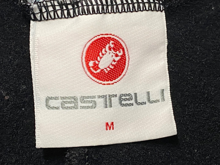 KF200 カステリ CASTELLI ビブタイツ 黒 赤 M 裏起毛