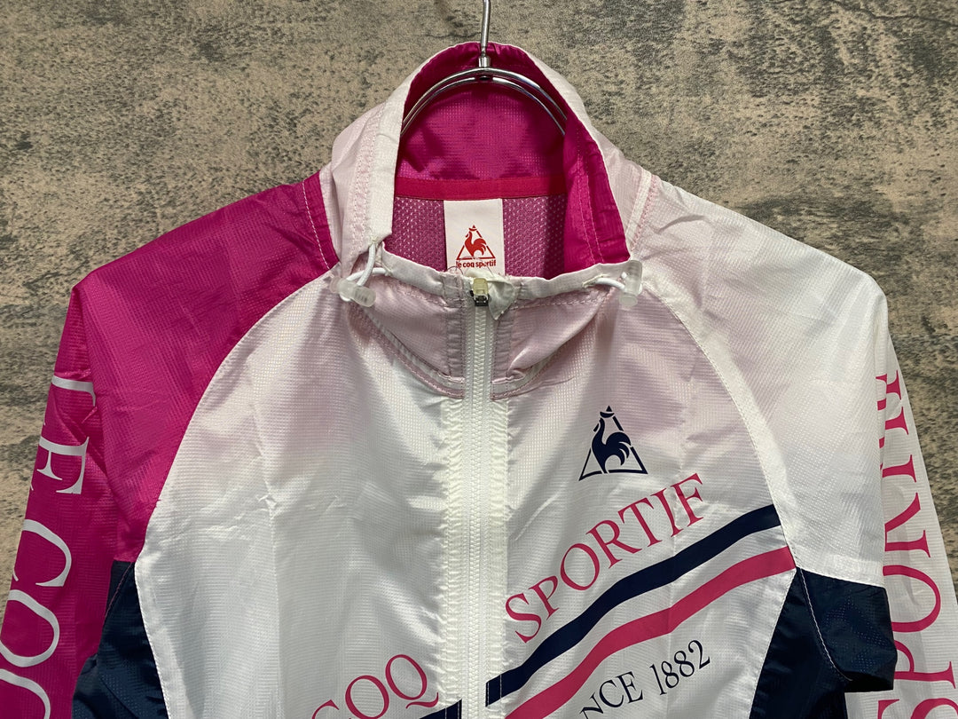 JT498 ルコックスポルティフ le coq sportif 長袖 ウインドブレイカー 白 ピンク M