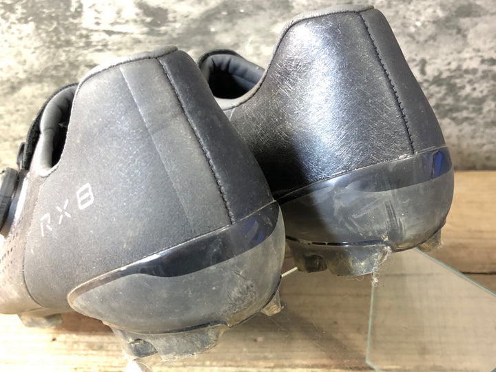JP754 シマノ SHIMANO RX8 SHRX801M ビンディングシューズ 黒グレー EU42 SPD