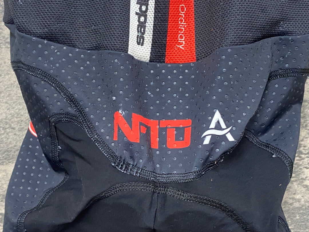 KK554 カステリ CASTELLI 半袖 ワンピース 黒 S NFTO ※スレ大、背面ポケット穴あきのためジャンク