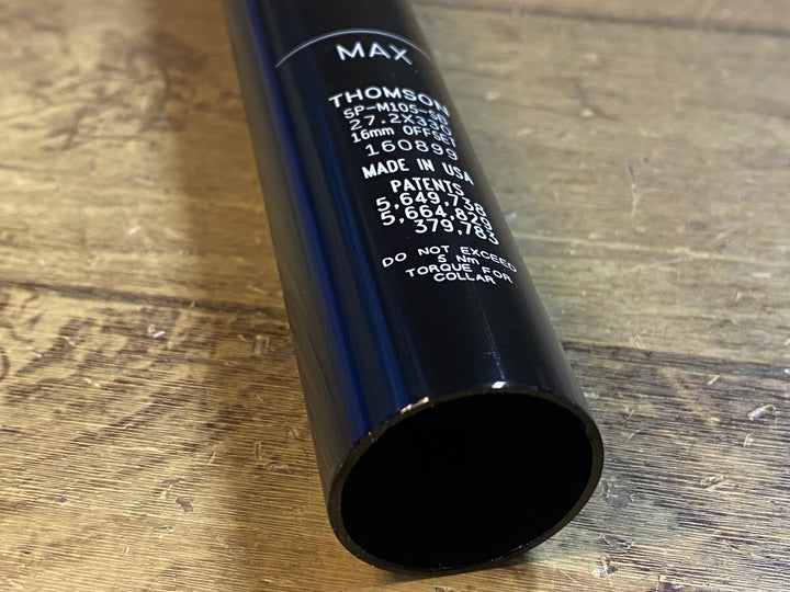 JR792 トムソン THOMSON マスターピース MASTERPIECE SP-M105-SB シートポスト Φ27.2 330mm SB16mm
