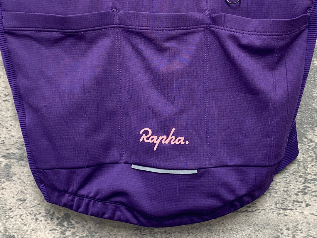 KF638 ラファ Rapha MEN'S BREVET JERSEY 半袖 サイクルジャージ 紫 S