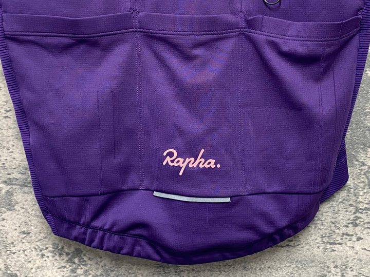 KF638 ラファ Rapha MEN'S BREVET JERSEY 半袖 サイクルジャージ 紫 S