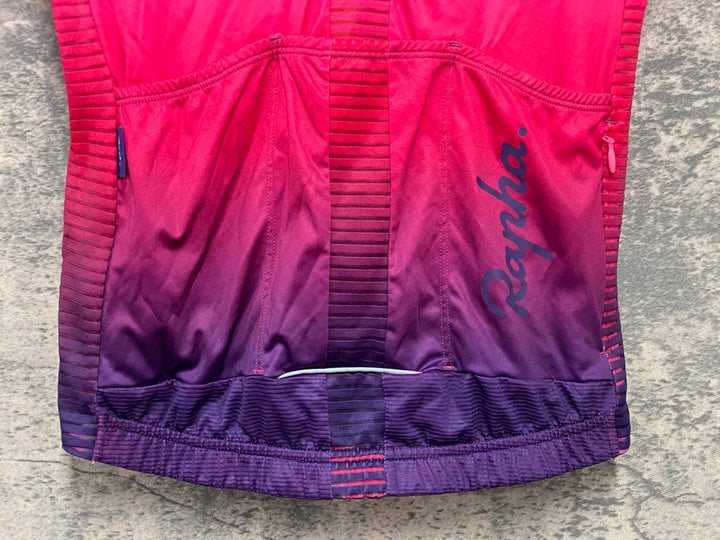 JX638 ラファ Rapha ODE TO THE SUN SOUPLESSE FLYWEIGHT JERSEY 半袖 サイクルジャージ オレンジ パープル レディース S