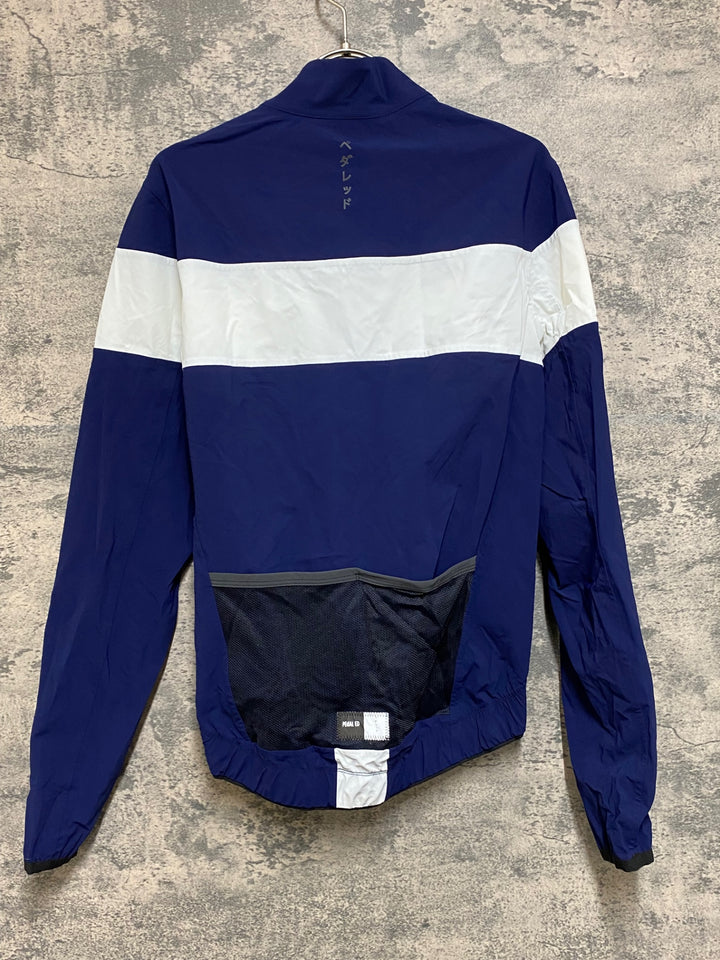 JL026 ペダレッド PEdALED 長袖 ウインドブレイカー 濃紺 白 S