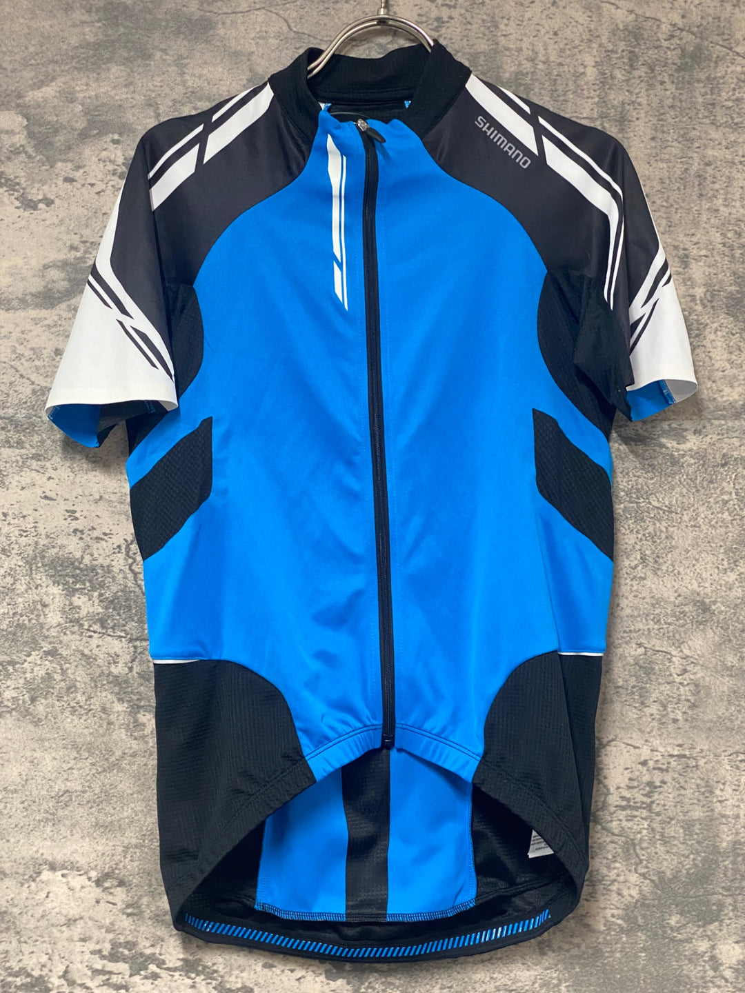 KK241 シマノ SHIMANO 半袖 サイクルジャージ 黒 青 M