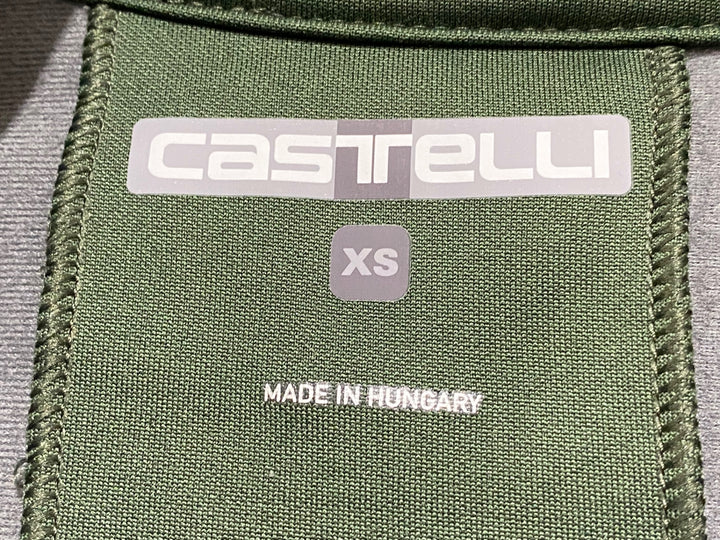 JN497 カステリ CASTELLI 長袖 サイクルジャケット 緑 XS 裏起毛 GORE-TEX INFINIUM