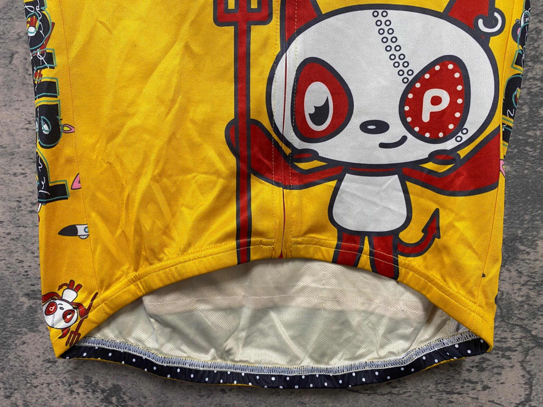 KD595 パンダーニ Pandani 半袖 サイクルジャージ 黄 S レディース