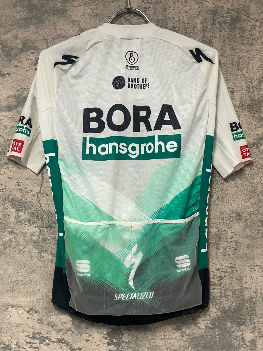 KJ822 スポーツフル sportful 半袖 サイクルジャージ 白 緑 XL BORA hansgrohe