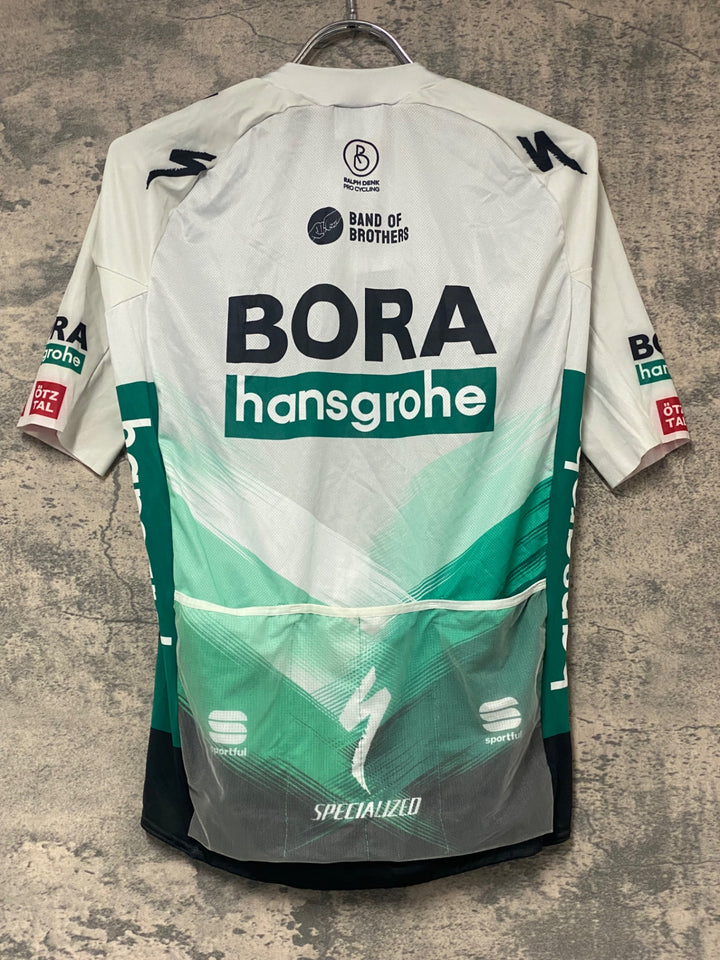 KJ822 スポーツフル sportful 半袖 サイクルジャージ 白 緑 XL BORA hansgrohe
