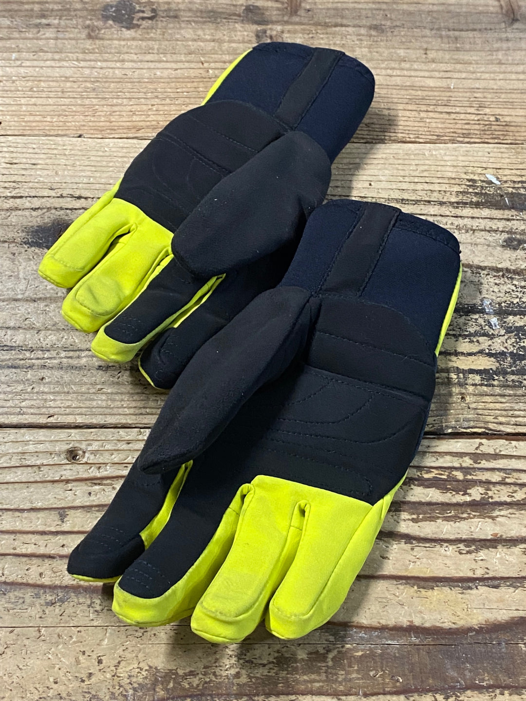 KL478 ラファ Rapha 長指 グローブ 黃 黒 M 裏起毛 ※動物の毛