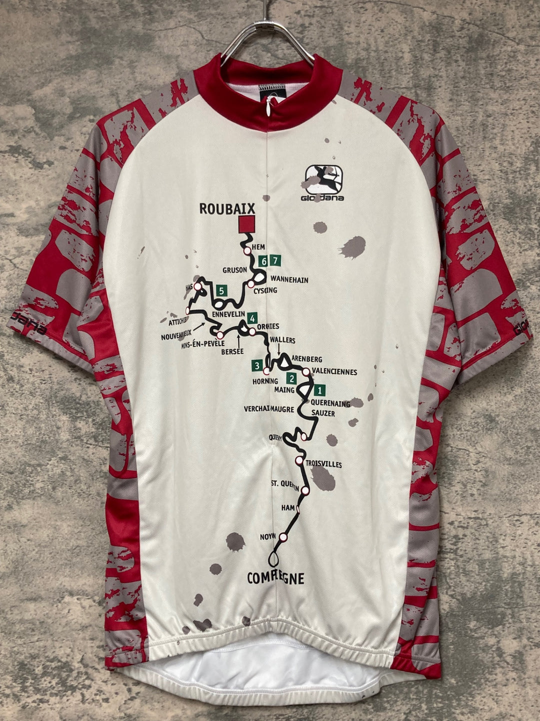 JW816 ジョルダーナ Giordana 半袖 サイクルジャージ 白 L