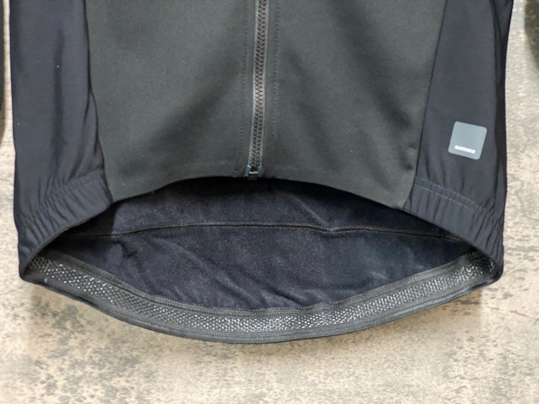 JY876 シマノ SHIMANO 長袖 サイクルジャケット 黒 M 裏起毛