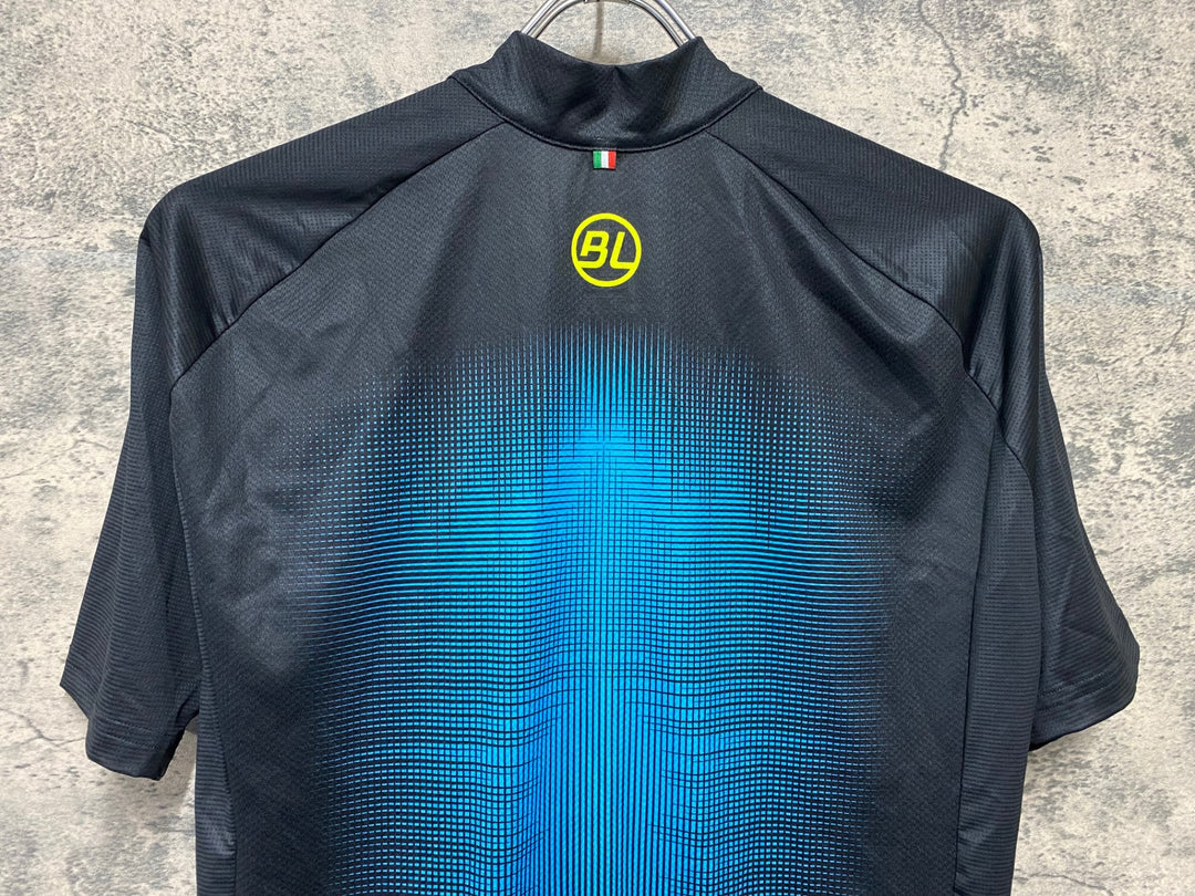 JH227 バイシクルライン Bicycle Line 半袖 サイクルジャージ 黒 青 M