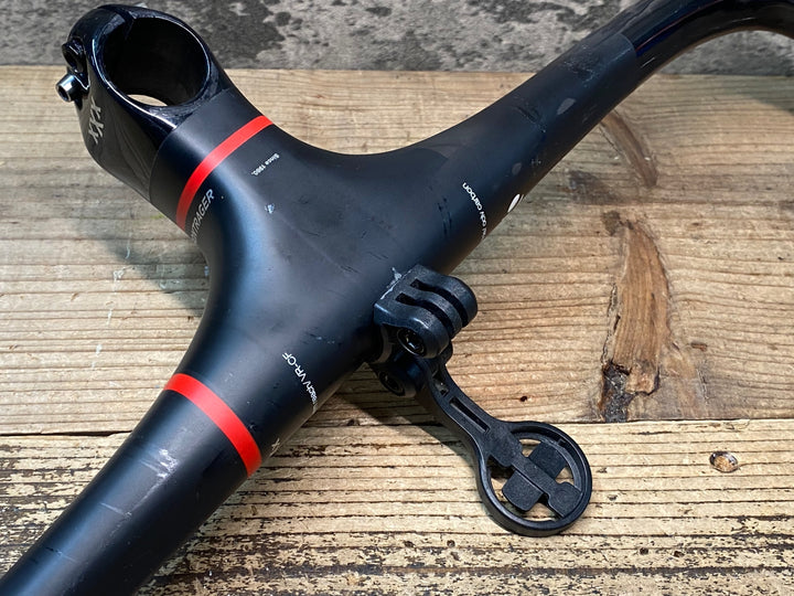 JN126 ボントレガー BONTRAGER XXX カーボン ドロップハンドル ステム一体型 ブラケットC-C420mm 90mm ※クランプ痕、凹みのためジャンク