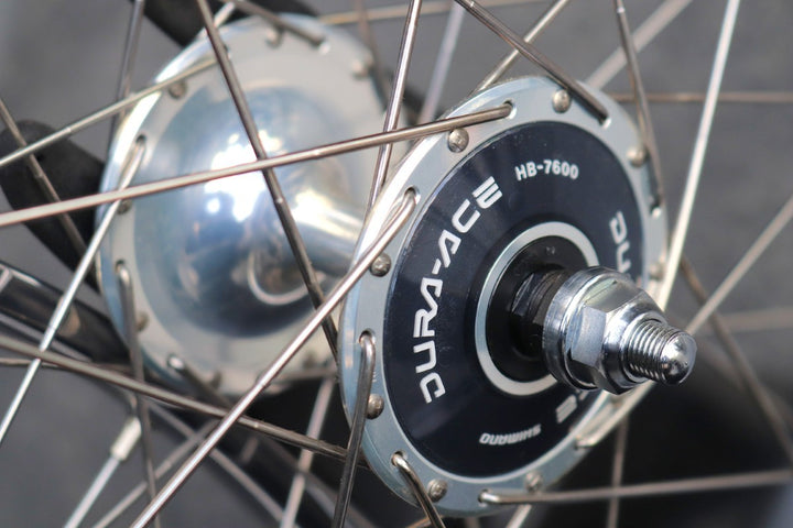 アラヤ ARAYA ゴールドリム GOLD NJS シマノ SHIMANO デュラエース DURA-ACE HB-7600 ハブ チューブラー 手組 ホイールセット 【東京南麻布店】