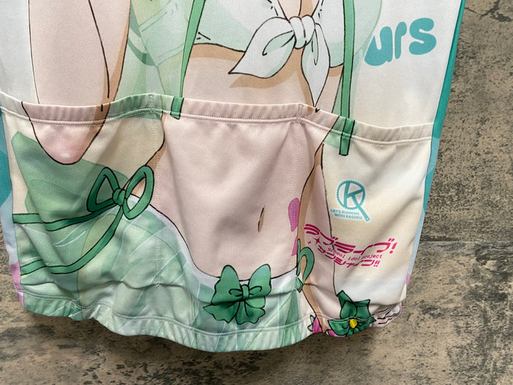 KA076 アウローラ AURORA 半袖 サイクルジャージ 緑 XL ラブライブ！サンシャイン!! 2022 松浦果南 痛ジャージ