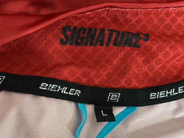JQ825 BIEHLER 半袖 サイクルジャージ 赤 L