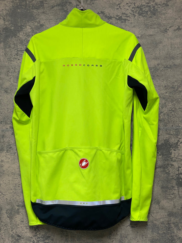KG811 カステリ CASTELLI ロッソコルサ ROSSO CORSA perfetto 長袖 サイクルジャケット ネオンイエロー M GORE-TEX INFINIUM