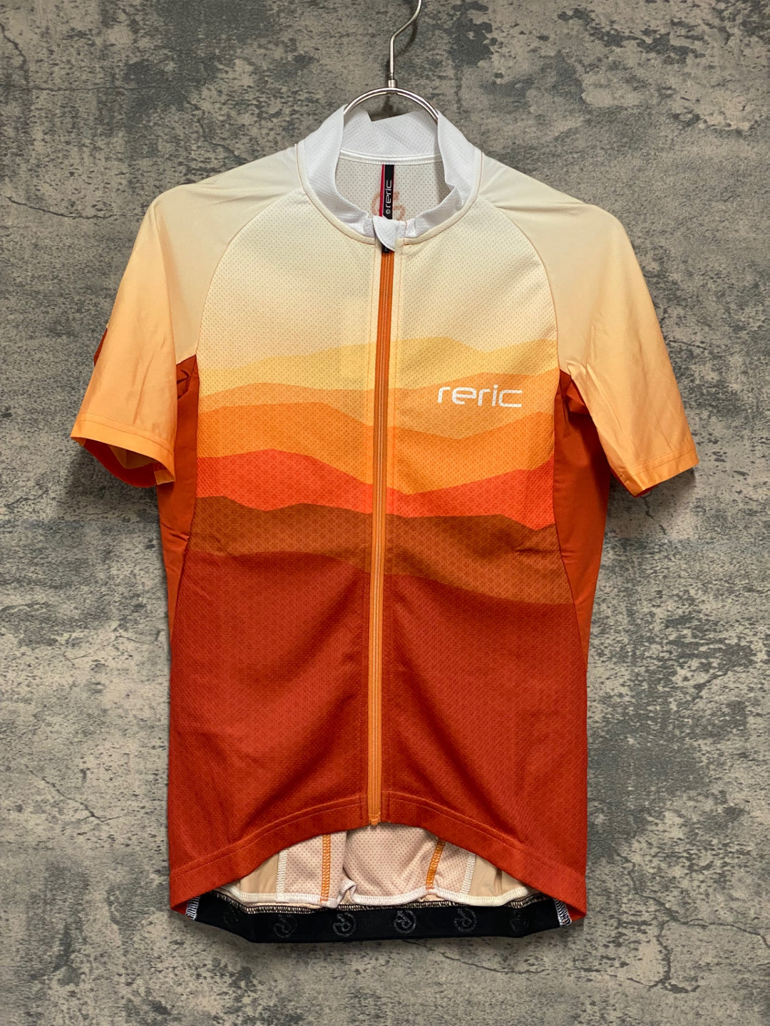 JV966 レリック reric Echo Standerd Jersey 半袖 サイクルジャージ S 白オレンジ
