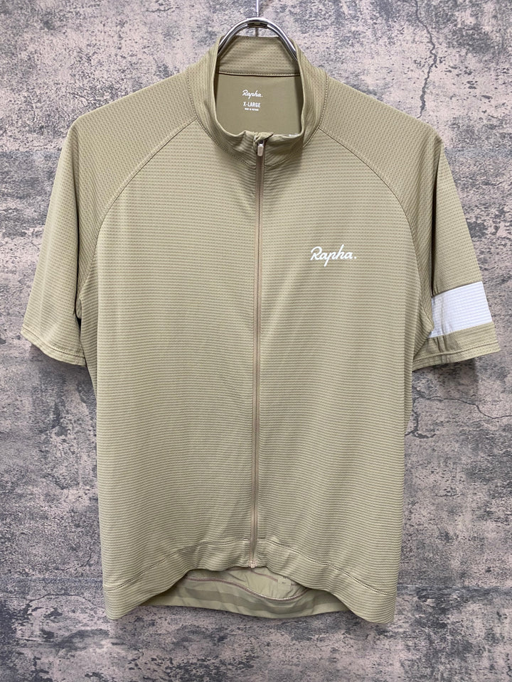 JH255 ラファ Rapha MEN'S CORE LIGHTWEIGHT JERSEY 半袖 サイクルジャージ ベーシュ XL