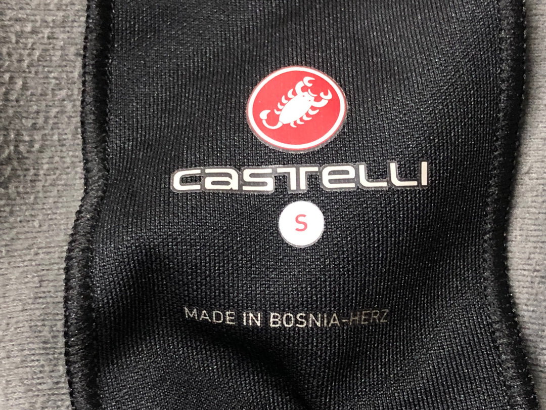 KD407 カステリ CASTELLI 長袖 サイクルジャケット 黒 S 裏起毛 ※汚れ ラバー部べたつき