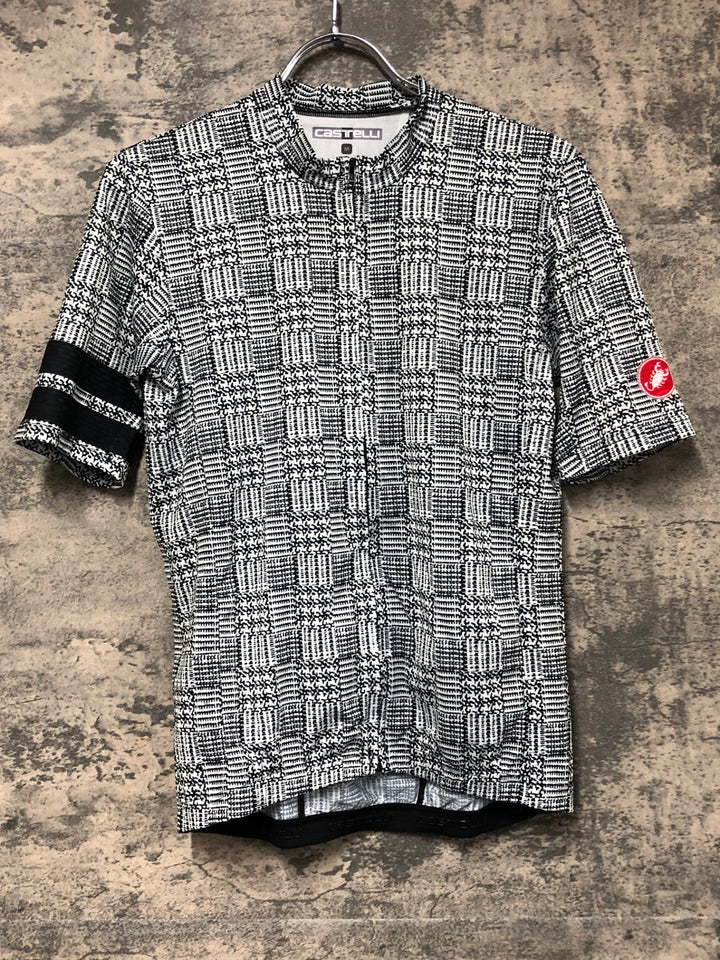 JV724 カステリ CASTELLI 半袖 サイクルジャージ 総柄 M