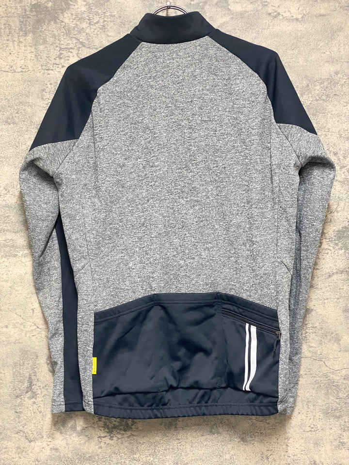 KN167 パールイズミ PEARL iZUMi 長袖 サイクルジャージ グレー 黒 L 裏起毛