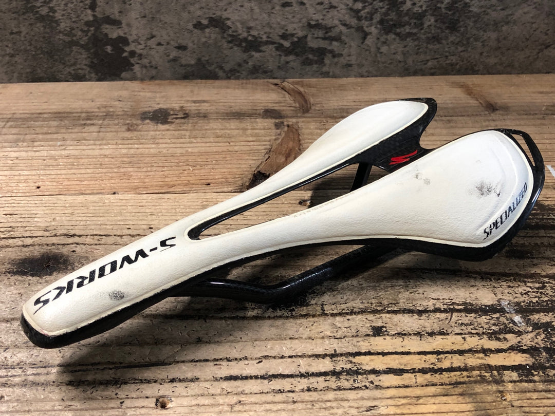 KH209 スペシャライズド SPECIALIZED エスワークス S-WORKS トゥーペ TOUPE サドル 白 143mm 座面割れ ジャンク